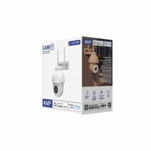 Unno Tekno CM1421WT CAM 11+ Smart Wifi Outdoor Camera | 4MP, Weatherproof, Works with Google Home & Alexa