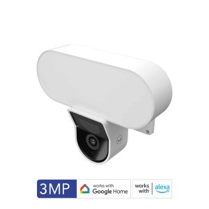 Unno Tekno CM1422WT CAM 12+ Smart Outdoor Camera |  3MP, Motion & sound detection, Works with Google Home & Alexa