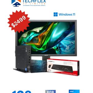 Dell WYSE 5070 Thin Client Desktop Combo | Intel Celeron J4105 CPU, Intel UHD Graphics 600, 8GB DDR4 RAM, 128GB SSD, Wifi & Bluetooth, Display Port, Windows 11, Microsoft Office 2024