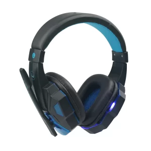 Unno Tekno HS7230BL Wired Gaming Headset | USB 2.0, Foldable Mic, LED