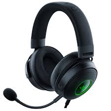 Razer Kraken V3 Wired Gaming Headset | Triforce Titanium 50mm Drivers - THX Spatial Audio - Chroma RGB Lighting - Hybrid Fabric & Leatherette Memory Foam Cushions - Detachable HyperClear Mic, Black