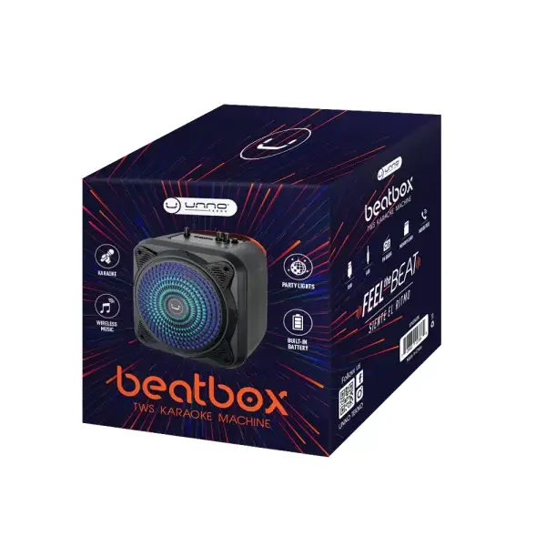 Beatbox Wireless Module Unno Tekno SP9356BK Beatbox 8″ Karaoke Machine | TWS, Wireless Music ...