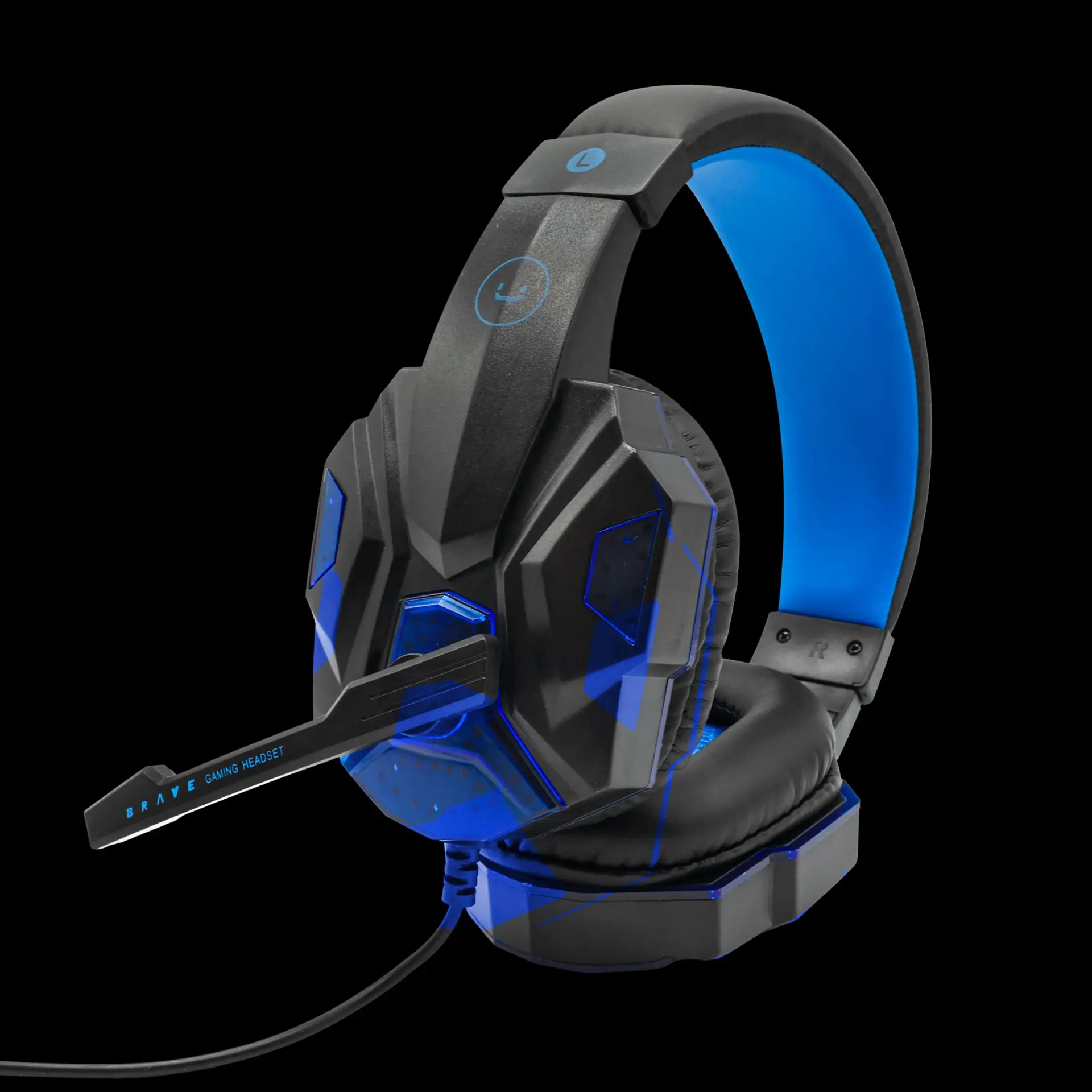 Unno Tekno HS7230BL Wired Gaming Headset | USB 2.0, Foldable Mic, LED - Image 4