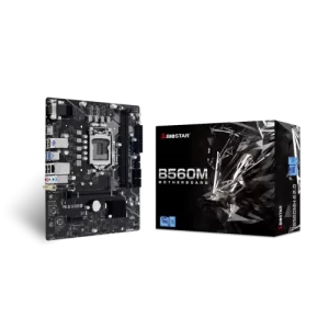 Biostar B560M-SILVER Intel B560 LGA 1200 Micro ATX Motherboard | LGA1200, 64GB DDR4, SATA microATX PCIe 4.0