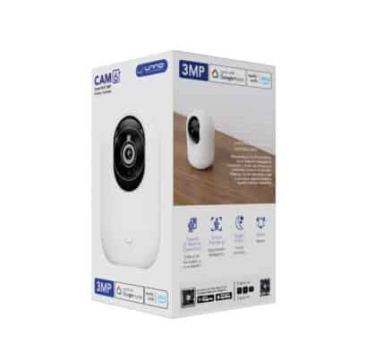 Unno Tekno CM1416WT CAM 6+ Smart Wifi Outdoor Camera | 3MP, Motion & Sound detection, Works with Google Home & Alexa