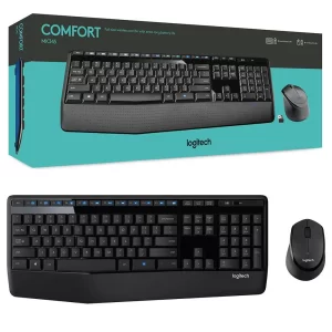 Logitech MK345 Comfort Wireless Keyboard & Mouse Combo | Spill Resistant, Adjustable, 10m, Batteries Included
