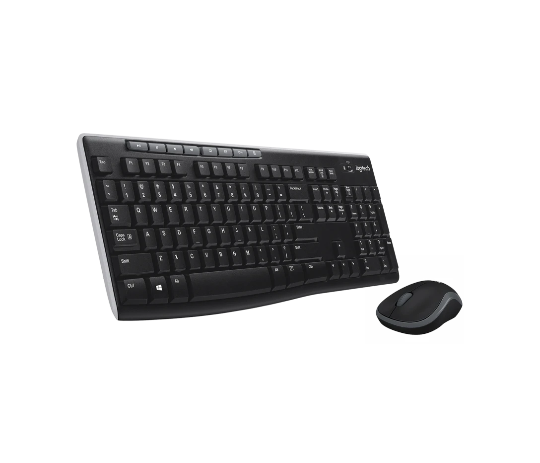 Logitech MK270 Wireless Keyboard & Mouse Combo | Spill Resistant, Adjustable, Batteries Included