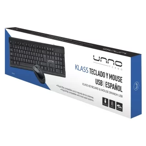 Unno Tekno KB6782BK BRV82 Wired Gaming Keyboard & Mouse Combo | USB 2.0, Adjustable Resolution, Plug & Play