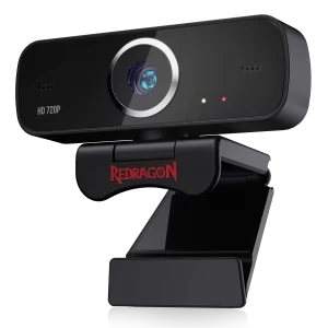 Redragon Fobos GW600 USB Streaming Webcam | 1280 x 720p, Built-in dual MEMS mic, 360-Degree Flexibility, USB 2.0, Plug & Play