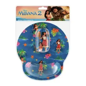 XTech XTM-DKT3MO Disney Moana 2 Wireless Mouse & Mousepad | 1200 DPI, 2.4GHz Wireless, USB 2.0, 33ft, Ambidextrous Design, Gel Pad