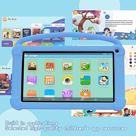 YQSavior Q1K 7" Kids Tablet (New) – Pink & Blue | 4GB + 32GB | Android 12 - Image 4