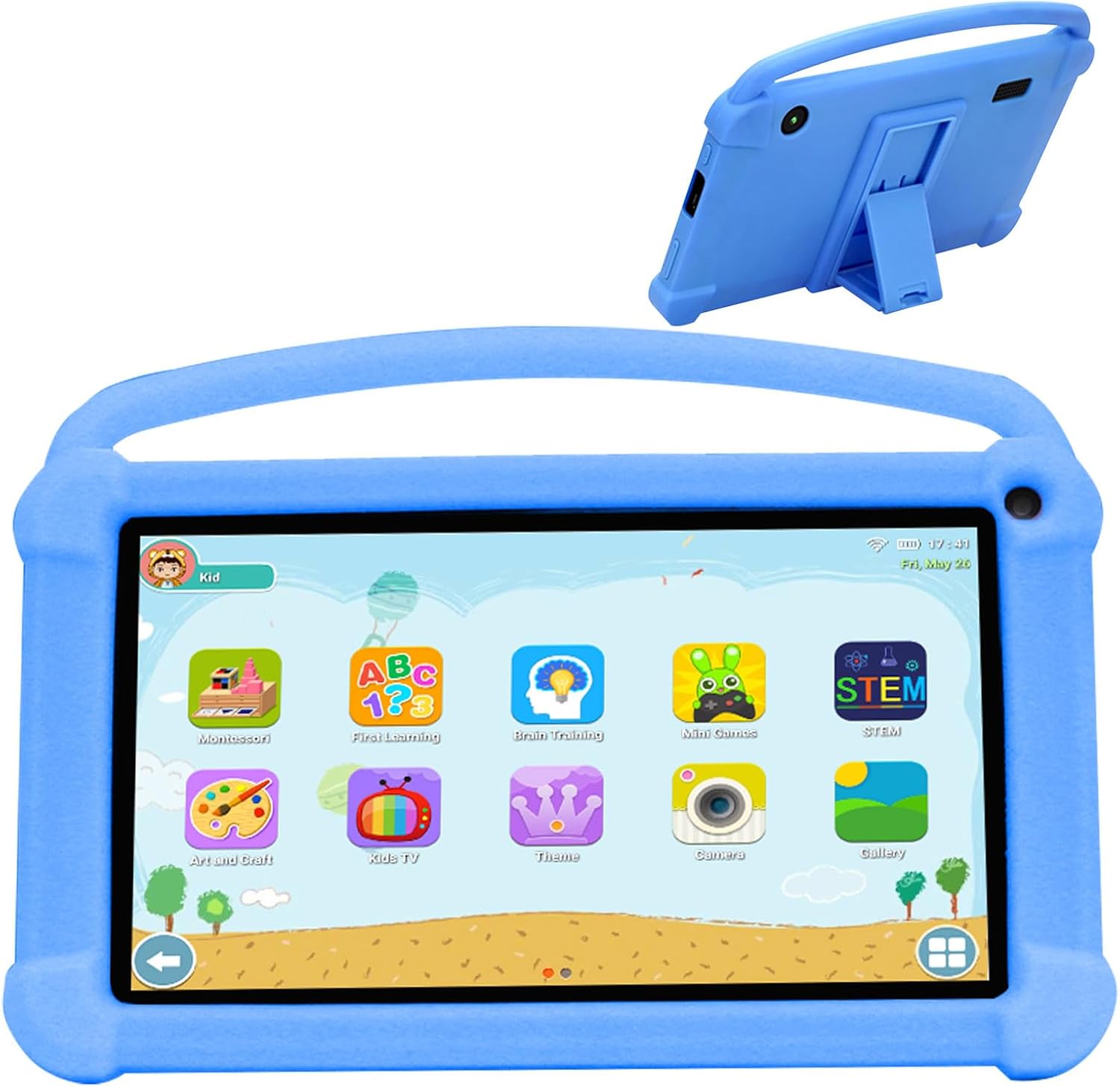 YQSavior Q1K 7" Kids Tablet (New) – Pink & Blue | 4GB + 32GB | Android 12 - Image 3