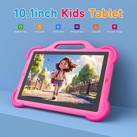 Cupeisi AT11K 10" Kids Tablet (New) – Pink & Blue | 4GB + 64GB | Android 13 - Image 3
