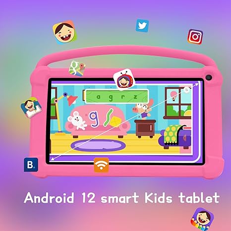 YQSavior Q1K 7" Kids Tablet (New) – Pink & Blue | 4GB + 32GB | Android 12 - Image 5