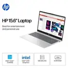 HP 15-fd0113dx 15.6" Laptop | 15.6″ HD LED Display, Intel Core i3-N305 Processor, 8GB DDR4 RAM, 128GB UFS - Image 4
