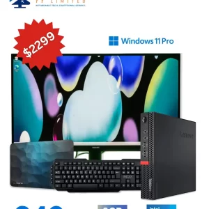 Lenovo ThinkCentre M910x Desktop Combo | Intel Core i5-6500 CPU, 8GB DDR4 RAM, 240GB SSD, Display Port, VGA, Windows 11 Pro