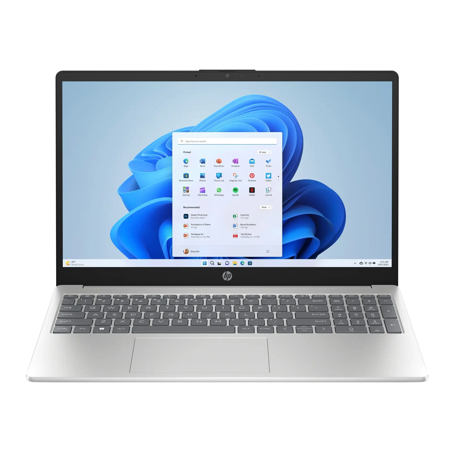 HP 15-fd0083wm Laptop | 15.6" HD Display, Intel(R) N200 CPU @1.00GHz, Intel UHD Graphics, 4GB DDR4 RAM, 128GB SSD, Windows 11 Pro 64bit - Image 2