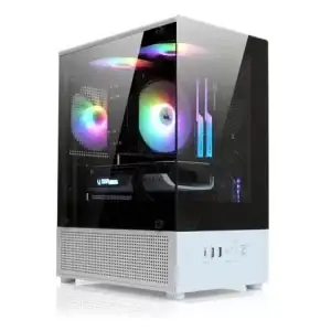Cubix-G BW Gaming Mini Tower | AMD Ryzen 5 9600X @3.9GHz NVIDIA GeForce RTX 5060 (8GB) AMD Radeon Graphics 16GB DDR5 RAM 1TB SSD Storage AsRock B650M Pro RS Motherboard ALSEYE Cooling Fan