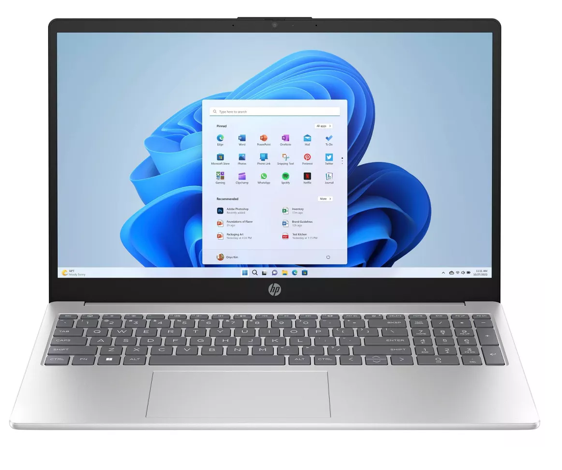 HP Laptop 15-fd0153dx | Intel Core 3 100U 15.6" HD LED Touch Display 256GB SSD 8GB DDR5