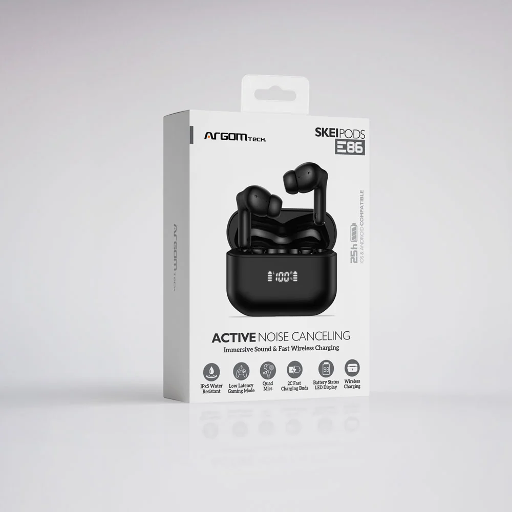 ArgomTech ARG-HS-5086BK E86 SkeiPods Wireless Earbuds
