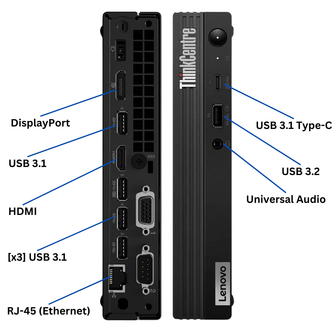Lenovo ThinkCentre M70q | Intel Core i5-11400T @1.3GHz Intel UHD Graphics 730 16GB RAM DDR4 256GB SSD (NVMe) Storage - Image 2