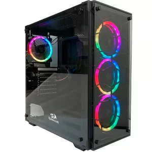 Custom Build Redragon Gaming Desktop | Intel i5-12500T @2.0 GHz NVIDIA GeForce RTX 5060 (8GB) TUF Gaming Motherboard BT and Wi-Fi 16GB RAM DDR4 TForce 1TB SSD Storage (2x 512GB NVMe)