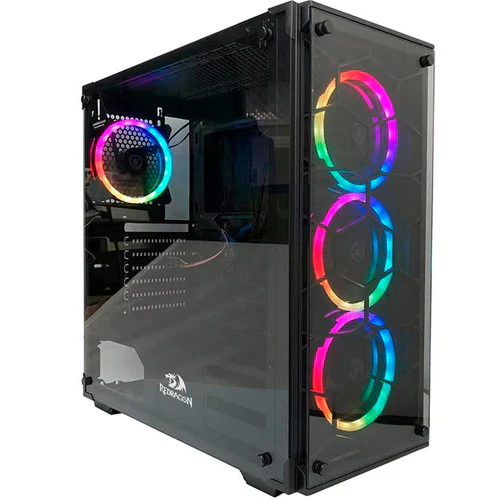 Custom Build Redragon Gaming Desktop | Intel i5-12500T @2.0 GHz NVIDIA GeForce RTX 5060 (8GB) TUF Gaming Motherboard BT and Wi-Fi 16GB RAM DDR4 TForce 1TB SSD Storage (2x 512GB NVMe)