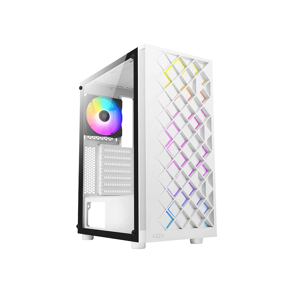 Custom Built Azza Spectre White | AMD Ryzen 5 5500 MSI NVIDIA RTX 3050 (8GB) 16GB DDR4 RAM (RGB T-Force) 512GB SSD Storage